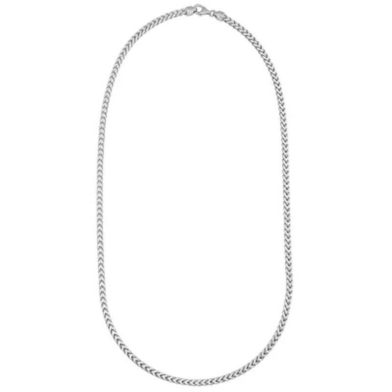 Italian Sterling Silver Diamond-Cut Franco Chain Necklace, 24"
