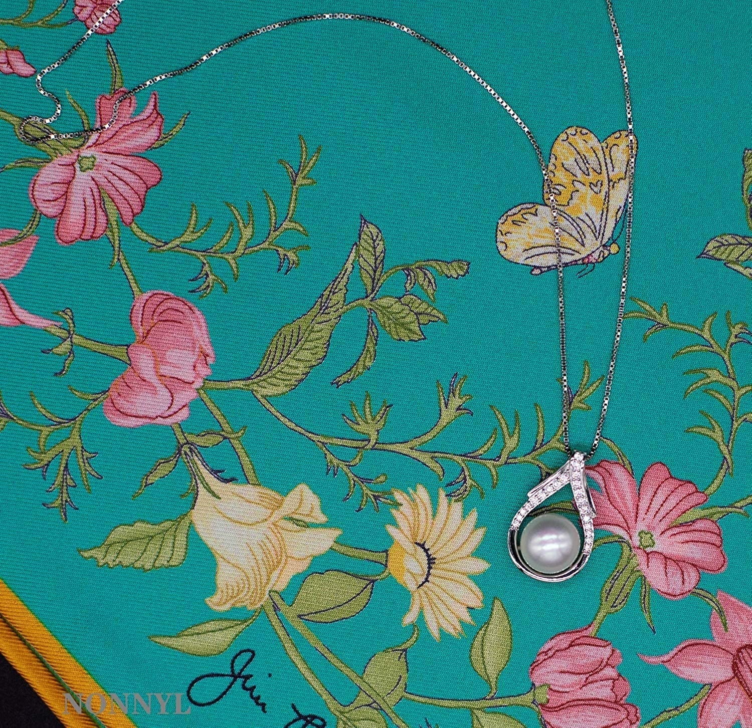 Freshwater Cultured White Real Pearl Pendant Necklaces for Women, Christmas Gift