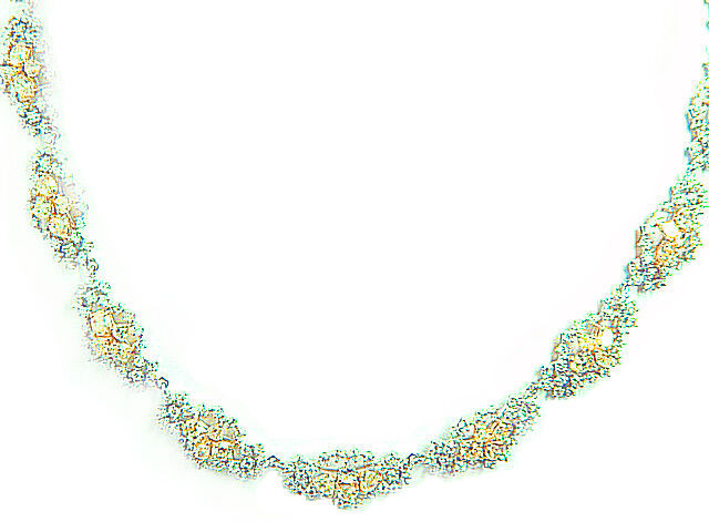 FANCY COLOR DIAMOND ROUND FANCY YELLOW DIAMOND MULTI SHAPE DIAMOND NECKLACE