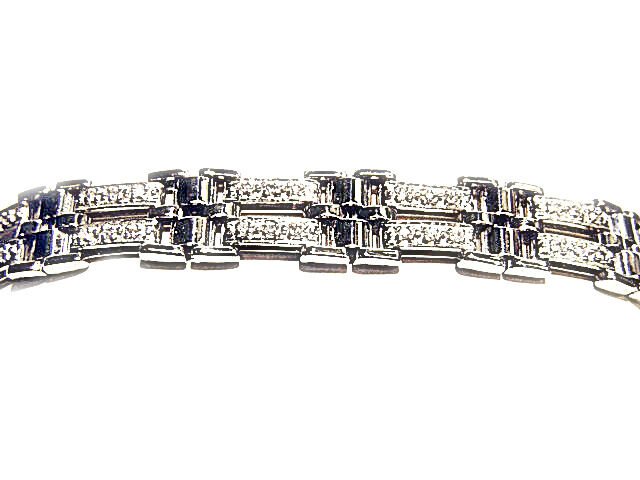 DIAMOND ROUND BRILLIANT SHAPE DIAMOND MENS BRACELET