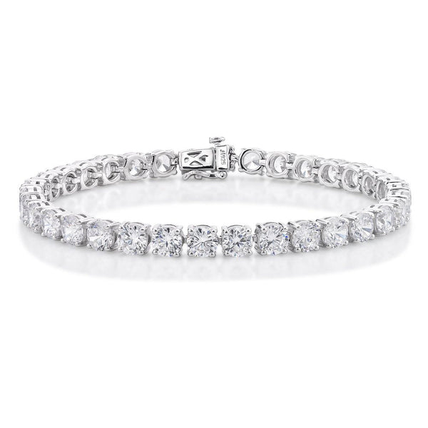 Jay Heart Designs Classic Four Prong 925 Sterling Silver Simulated White Diamond