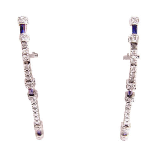 .70 CT 6 SAPPHIRE BAGUETTE SHAPE AND 1.40 CT DIAMOND