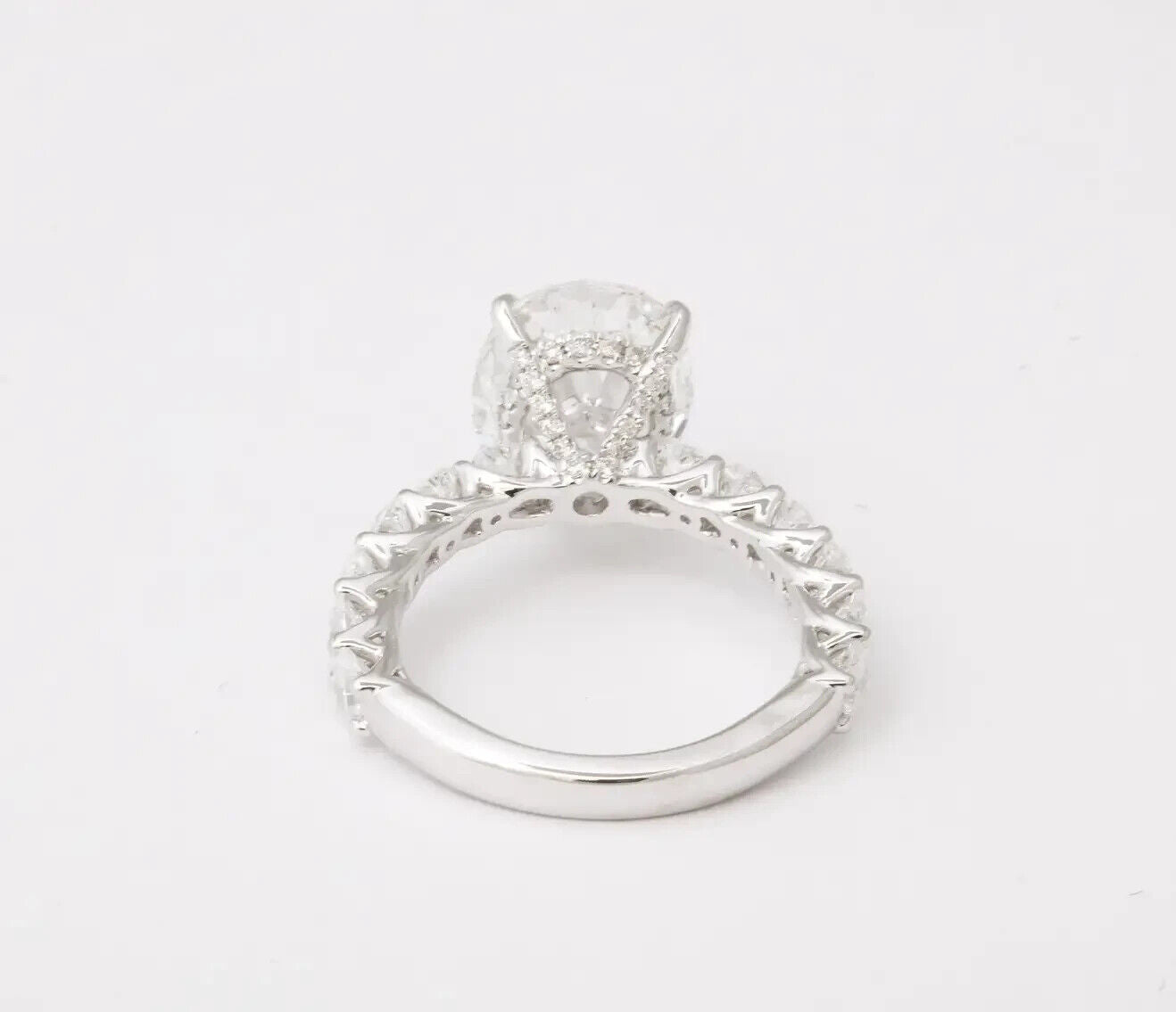 GIA certified E color SI2 4 carat Oval Diamond Engagement Ring