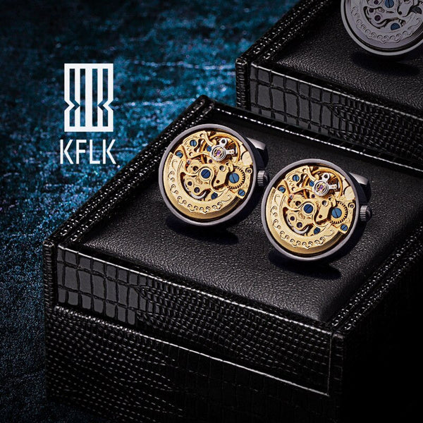 Jewelry Shirts Cufflinks for Men'S Brand Watch Movement Mechanical Big Cuff