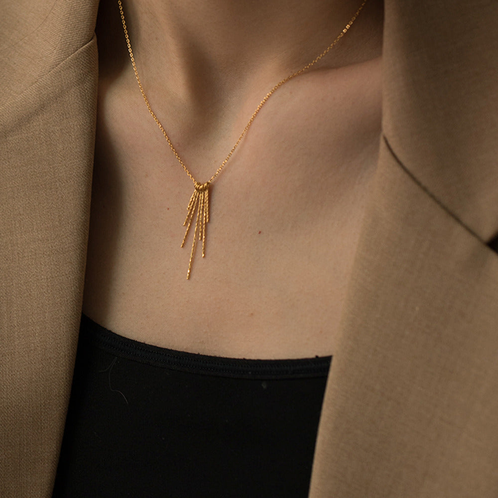Women'S Fashion Tassel Clavicle Chain Necklace