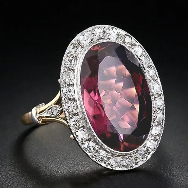 New Vintage Silver Garnet Ruby Rings Ladies 2022 Boho Fashion Personality Valent