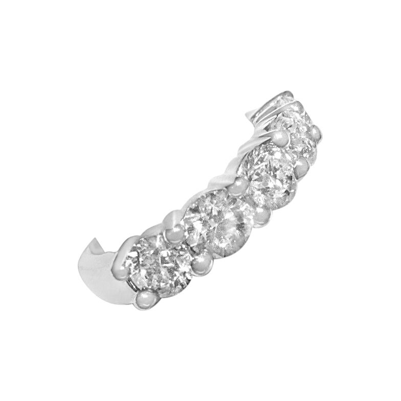 DIAMOND FIVE ROUND BRILLIANT COMMON PRONG SET BAND