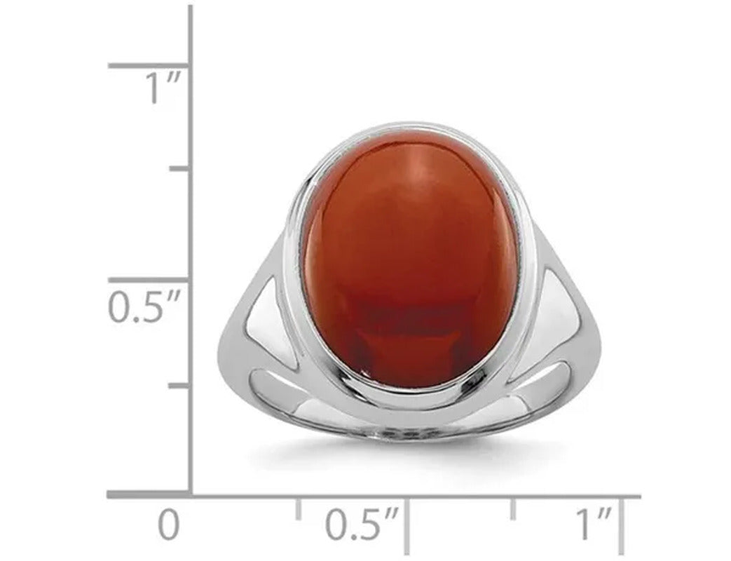 Sterling Silver Red Agate Ring