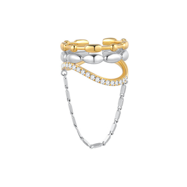 Women'S Fashion Multilayer Fringe Zircon Ring