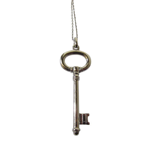 KEY PENDANT WHITE GOLD INCLUDED CHAIN