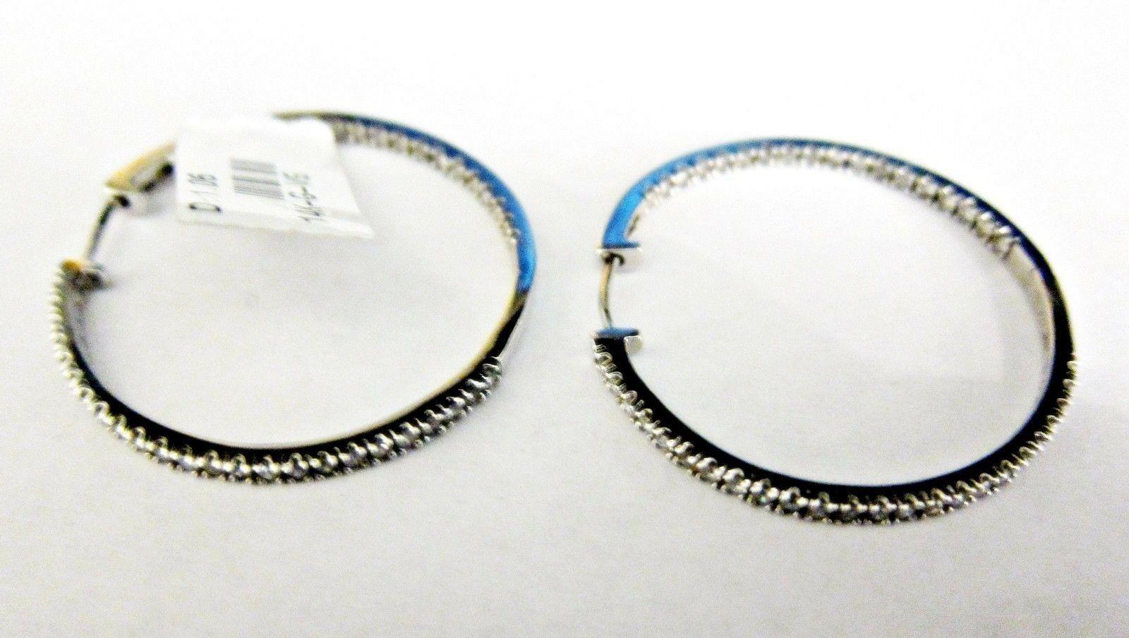DIAMOND INSIDE OUTSIDE SET HOOP EARRING DIAMOND HOOP EARRING DIAMOND EARRING