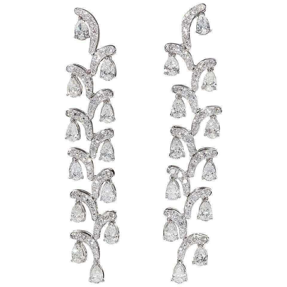 Diamond Cascade Dangle Earring