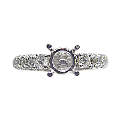 DIAMOND ROUND BR SHAPE PAVE SET SETTING 4 PRONG SET