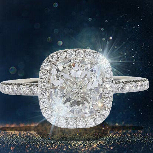 GIA 3 Carat Cushion Cut Engagement Ring GIA Certified G color VS2 clarity