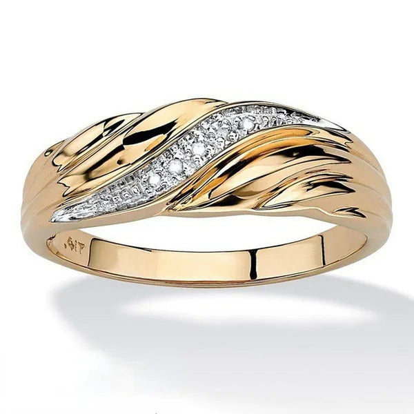 New Fashion Luxury Exquisite Twist Zirconia Ring Engagement Ring Lightning-Shape