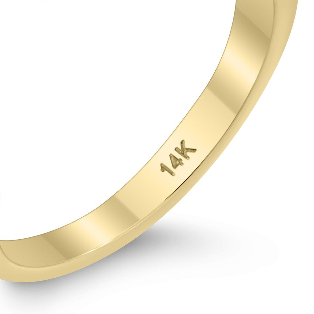 Women'S 1/3 Carat round Diamond Solitaire Ring in 14K Yellow Gold (J-K-L Color,