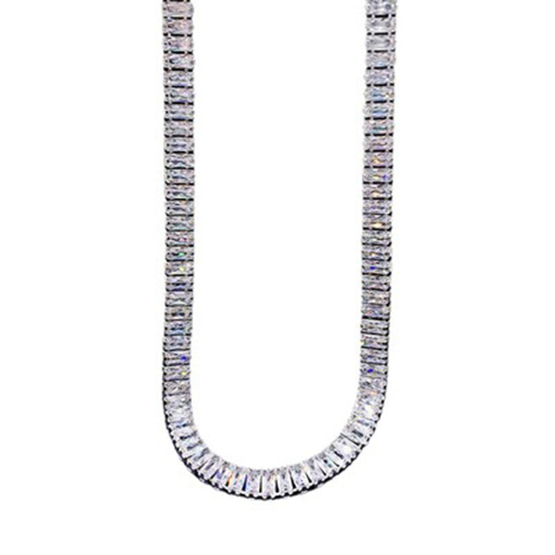 Women'S European and American Luxury Jewelry Full Diamond Necklace