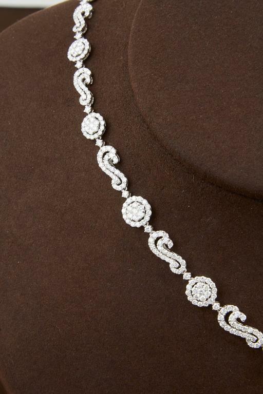 Diamond necklace featuring 15.01 carats of F/G diamonds set in 18k white gold