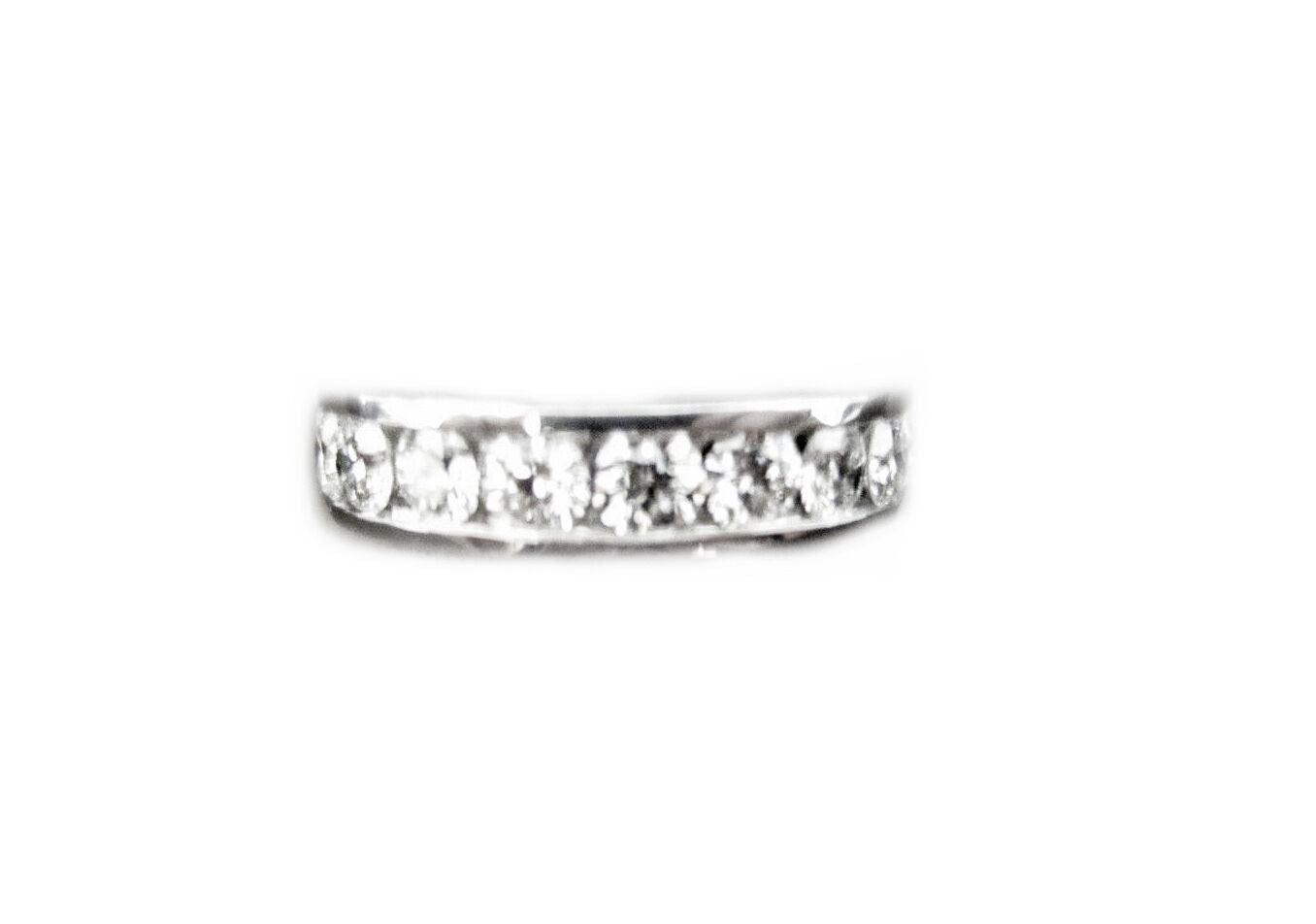 DIAMOND ROUND BR SHAPE CHANNEL SET BAND 2.11 CT 14 K WHITE GOLD