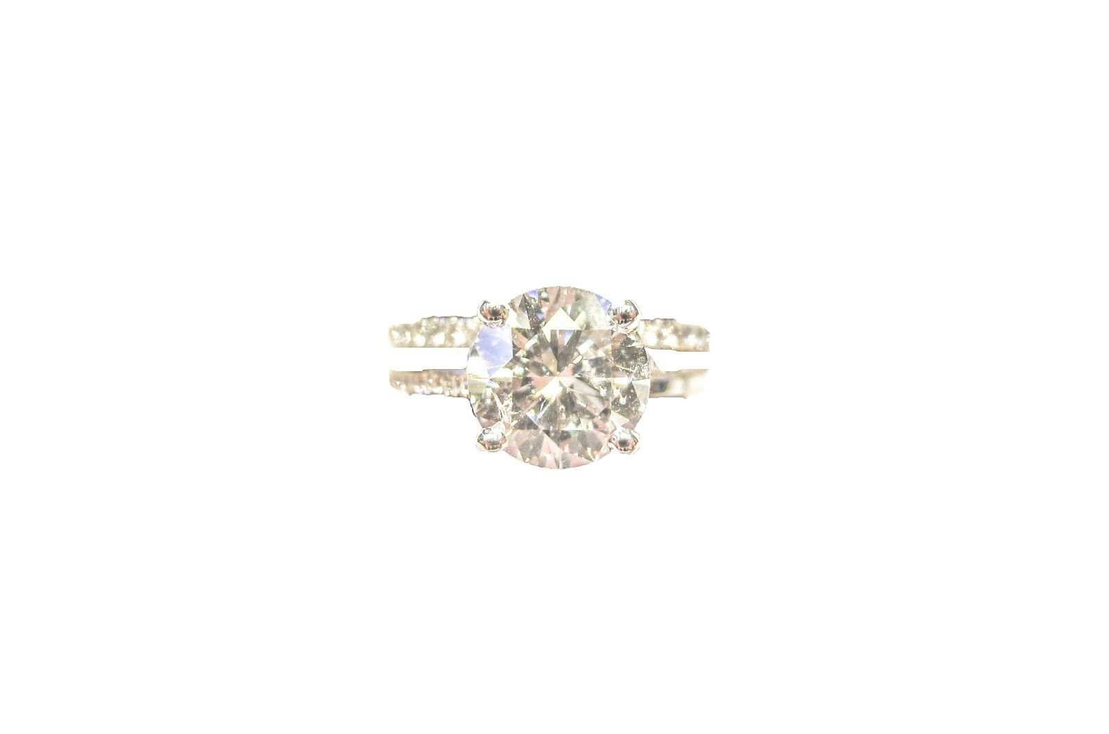egl certified round brilliant f color grade si2 clarity engagement diamond ring