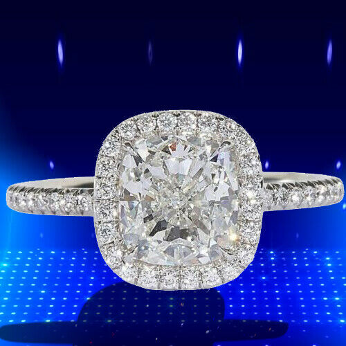 GIA 3 Carat Cushion Cut Engagement Ring GIA Certified G color VS2 clarity