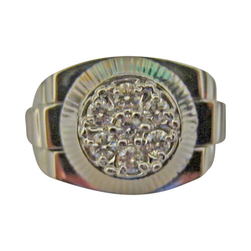 DIAMOND ROUND BRILLIANT SHAPE MENS RING 7 STONE