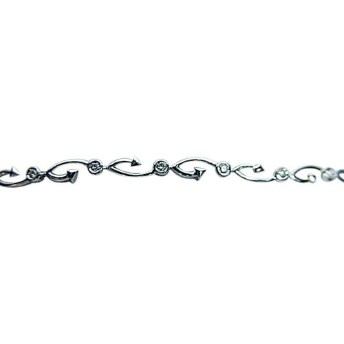 DIAMOND ROUND BR SHAPE BEZEL SET BRACELET 17 STONE