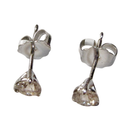 .55 CT DIAMOND STUD EARRING G VS1/2 THREE PRONG SET ROUND BRILLIANT STUD EARRING