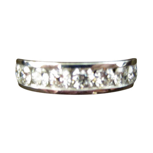 DIAMOND ROUND BR SHAPE CHANNEL SET BAND 2.11 CT 14 K WHITE GOLD