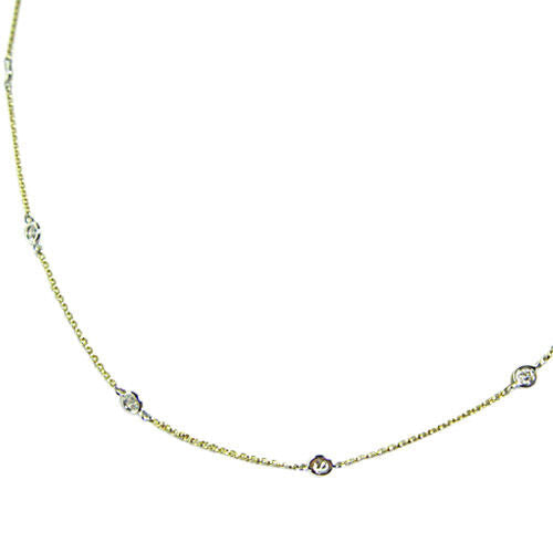 DIAMOND ROUND BRILLIANT SH BEZEL SET BY YARD NECKLACE