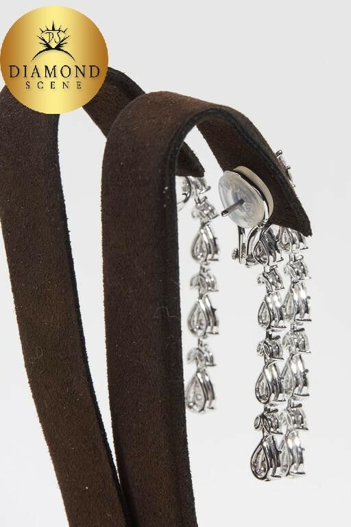 Stunning Diamond Dangle Drop Earrings