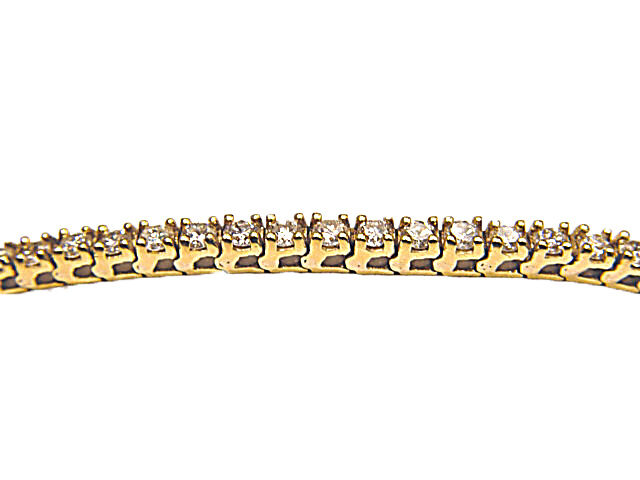 ROUND BRILLIANT CUT DIAMOND 4 PRONG SET TENNIS BRACELET