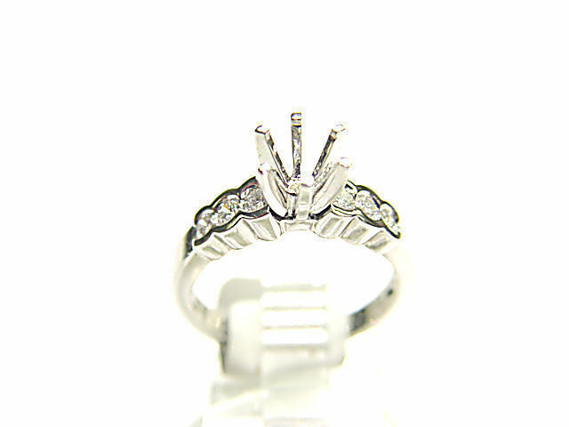 DIAMOND 6 ROUND BRILLIANT HALF BEZEL SET SETTING 6 PRONG