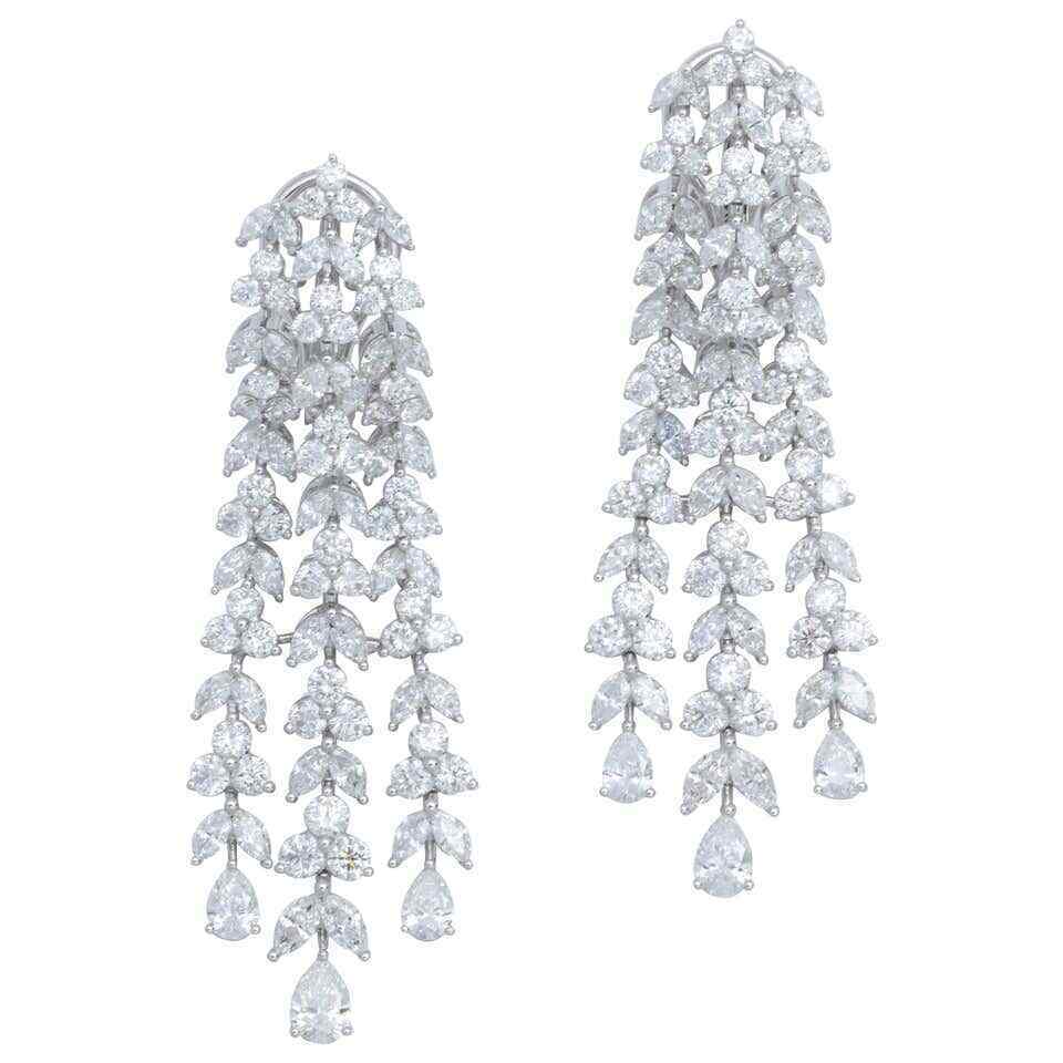 Diamond Dangle Earrings