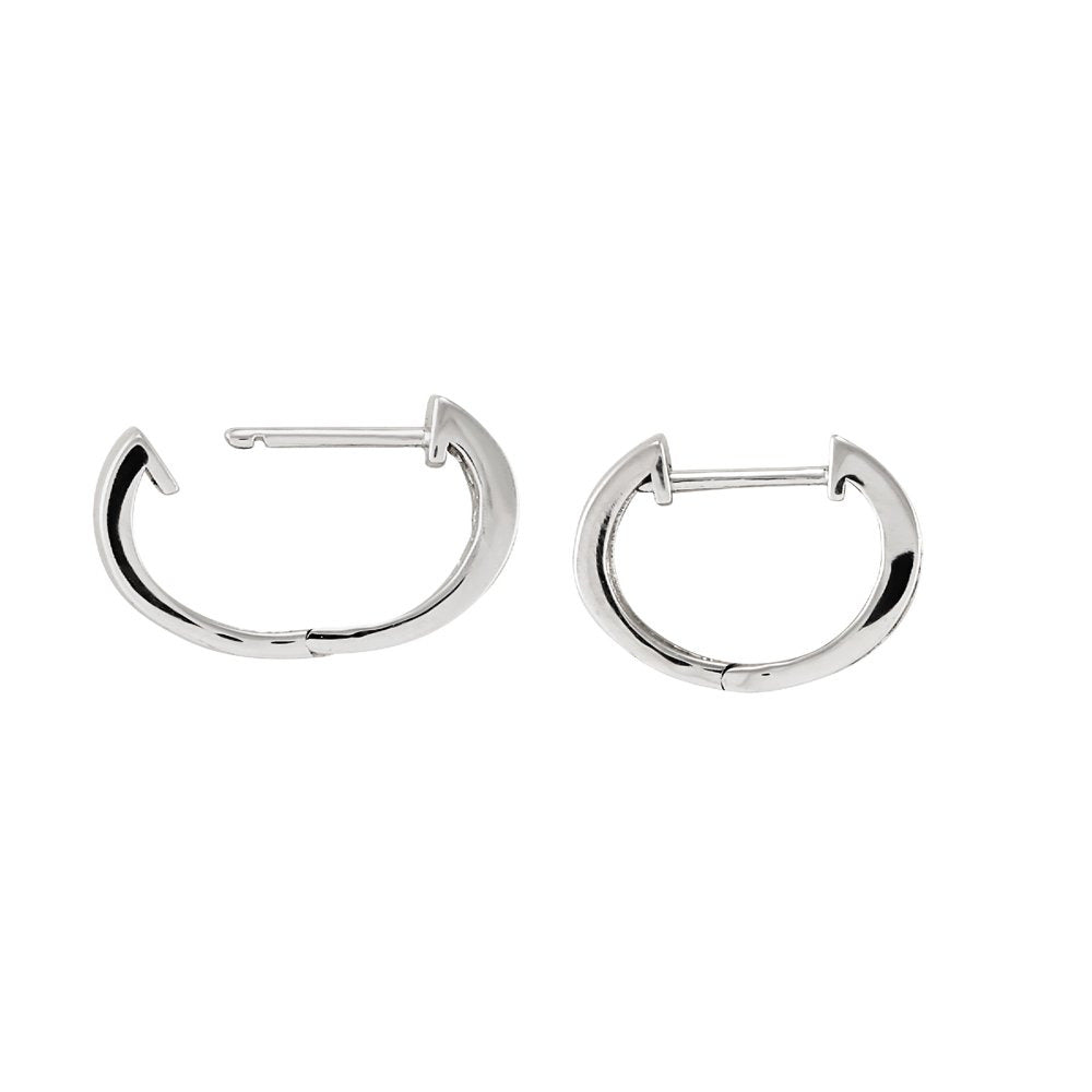 Women'S 1/10 Ct Diamond Hoop Earrings in Sterling Silver