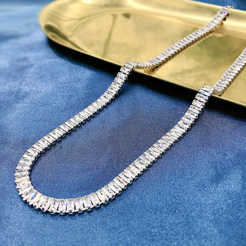 Women'S European and American Luxury Jewelry Full Diamond Necklace