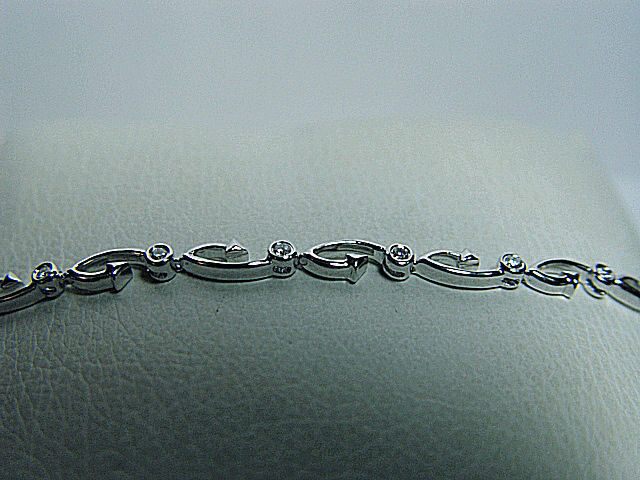 DIAMOND ROUND BR SHAPE BEZEL SET BRACELET 17 STONE