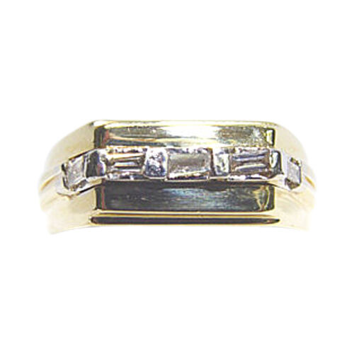 DIAMOND 5 BAGUETTE SHAPE DIAMOND MENS RING