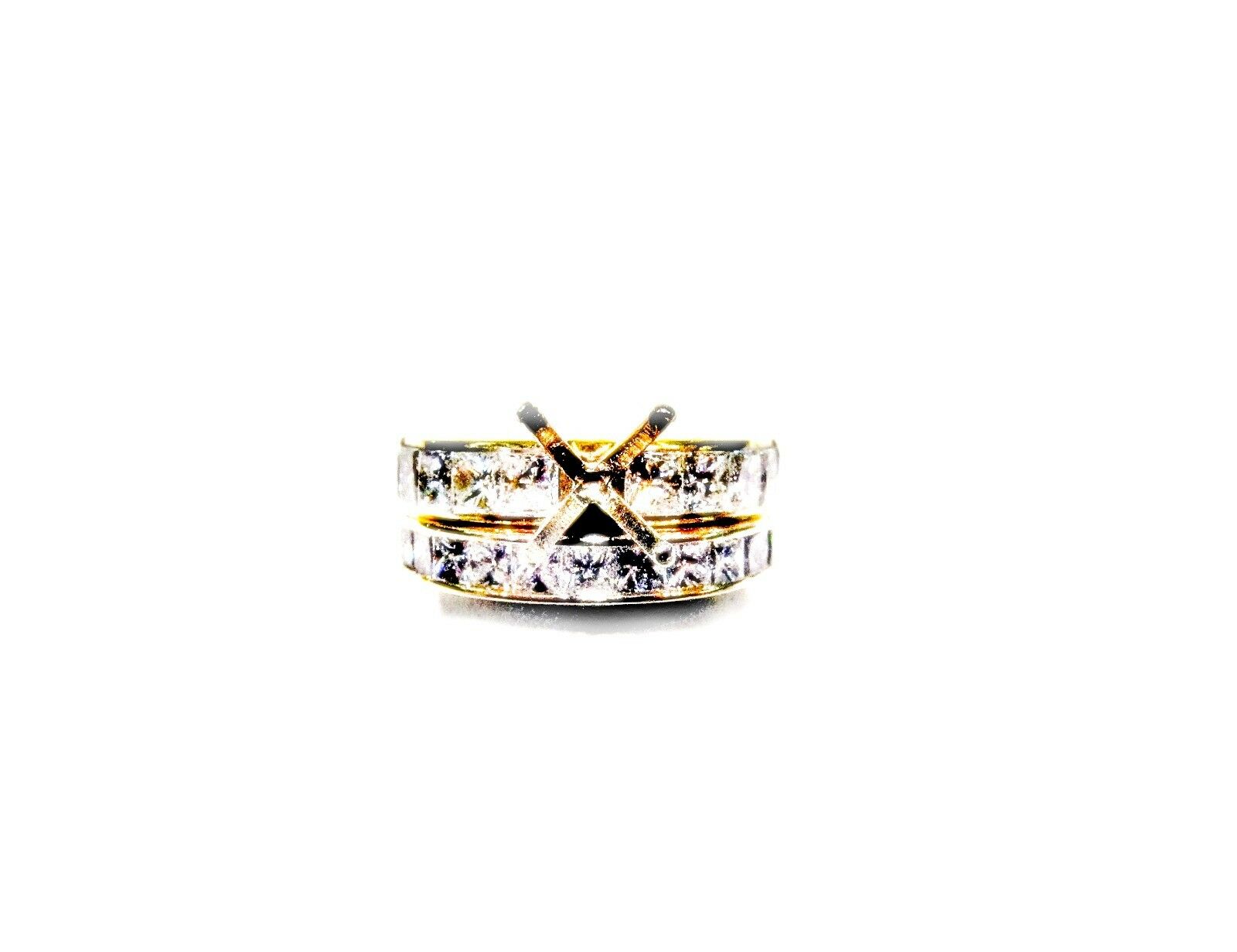 1.85 CT DIAMOND 10 STONE SETTING THIRTEEN STONE BAND ENGAGEMENT 18 K YELLOW GOLD
