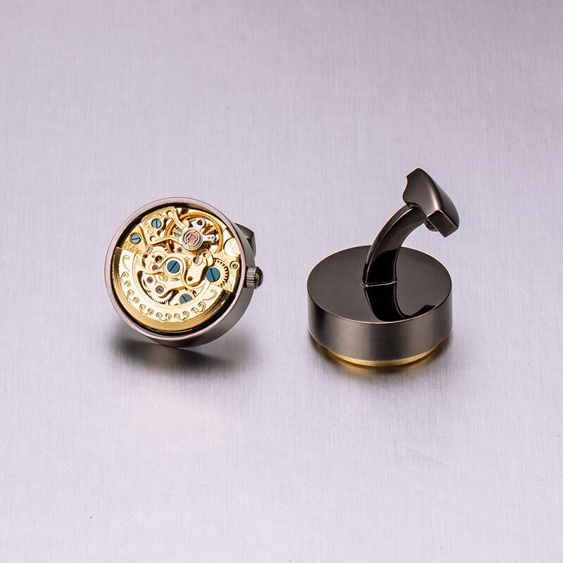 Jewelry Shirts Cufflinks for Men'S Brand Watch Movement Mechanical Big Cuff