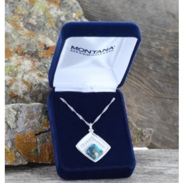 Montana Silversmiths Doubled down Diamond Turquoise Necklace