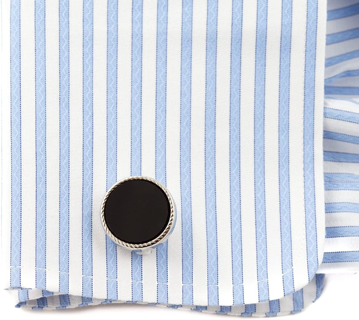 Ribbed Tuxedo Cufflinks & Studs Formal Set Unique Designed French Cuff Links Men