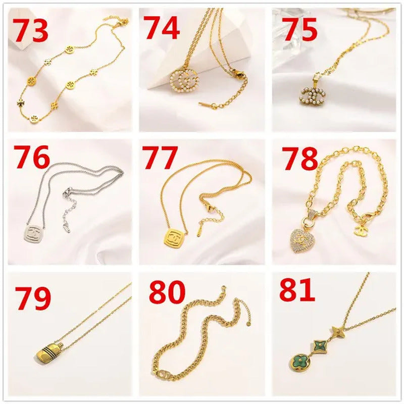 Women'S Fashion Collarbone Necklace Designer Stainless Steel Necklace Gift for G