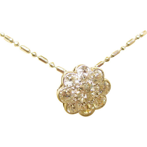 DIAMOND ROUND BRILLIANT CLUSTER PENDANT INCLUDED CHAIN