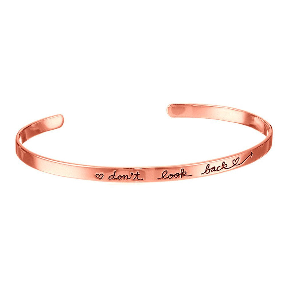 Fashion Women Cuff Bangle Jewelry Letter Bracelet RG