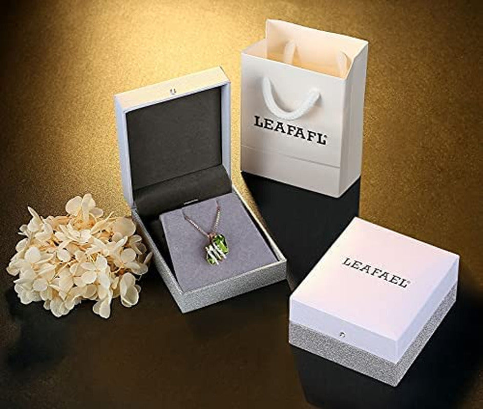 Wish Stone Pendant Necklace with Birthstone Crystal, 18K Rose Gold Plated/Silver