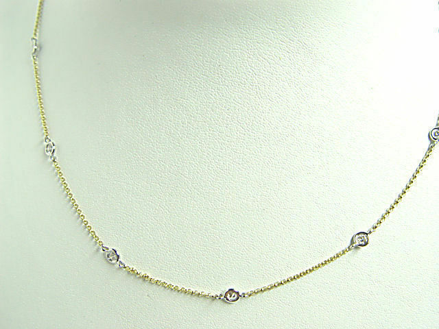 DIAMOND ROUND BRILLIANT SH BEZEL SET BY YARD NECKLACE
