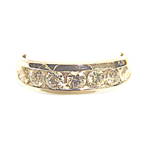 DIAMOND 7 STONE ROUND BR SHAPE MENS BAND CHANNEL SET DIAMOND BAND DIAMOND RING