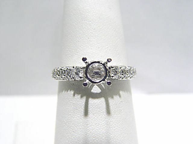 DIAMOND ROUND BR SHAPE PAVE SET SETTING 4 PRONG SET