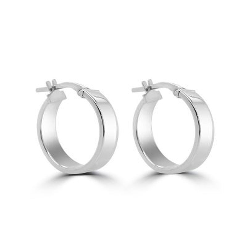 Sterling Italian High Polish Hoop and Drop Ear Two Piece Set
